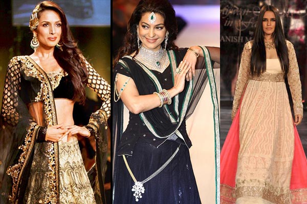 Juhi Chawla, Neha Dhupia, Malaika walk the ramp at Lakme Fashion Week